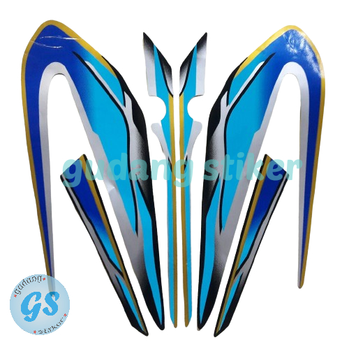 Jual striping stiker yamaha rx s rxs special 1999 spesial biru full set ...