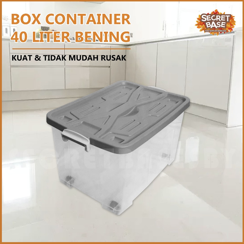 Jual BOX CONTAINER 40 LITER + RODA - Kontainer Box Plastik / Container ...