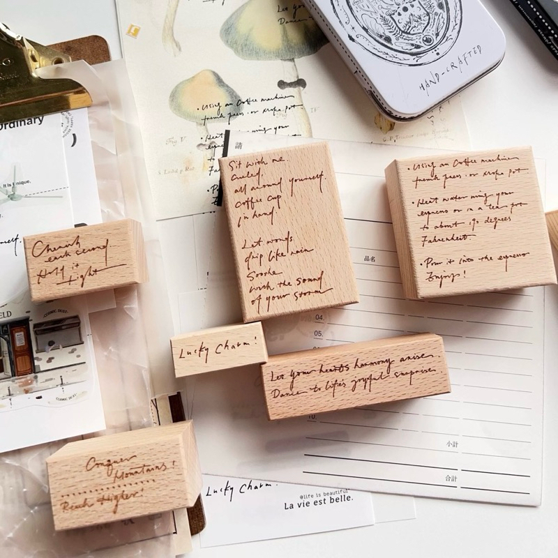 Jual Two Raccoons Handwritten Words Rubber Stamp | Shopee Indonesia