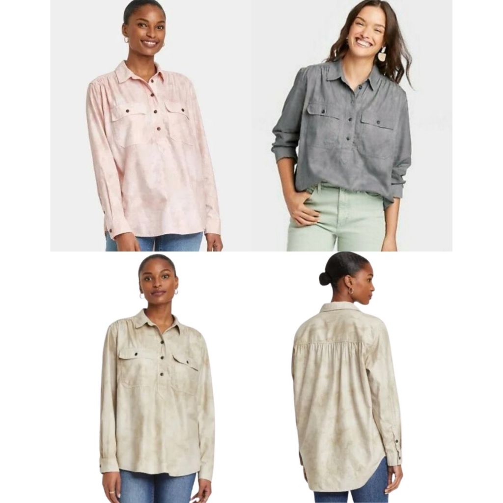Jual Universal Thread Popover Long-Sleeve Blouse - 5034 | Shopee Indonesia
