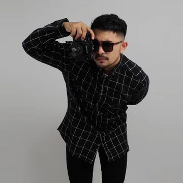 DGM Kemeja Pria Flanel Jumbo Lengan Pendek Premium 049