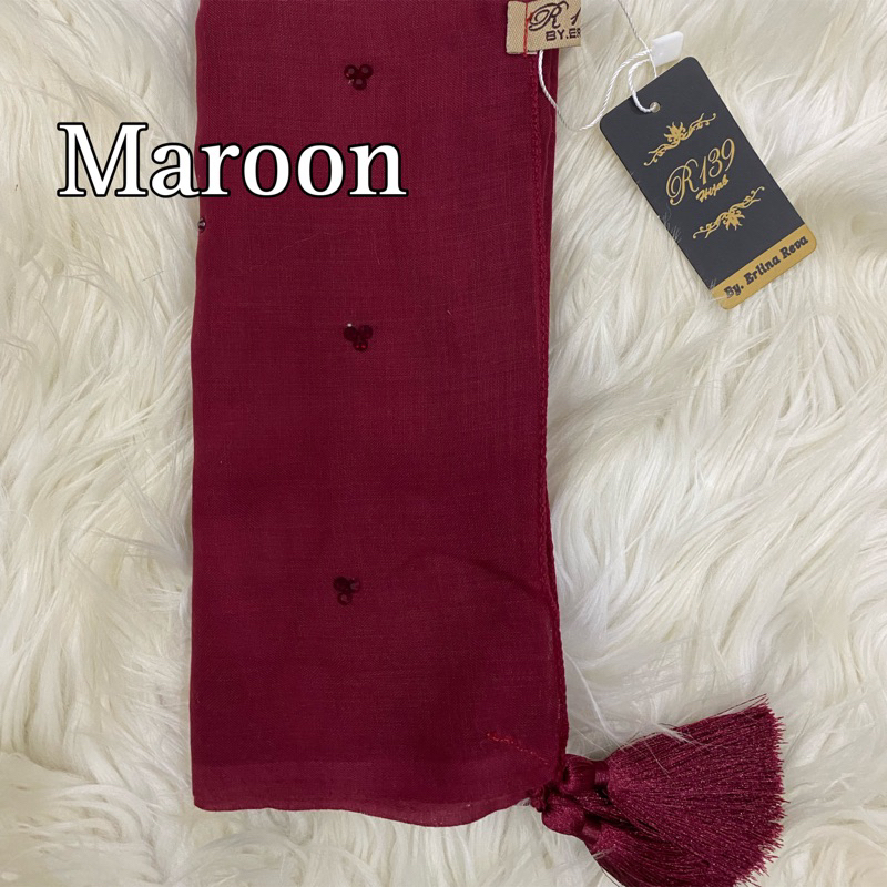 Kerudung Paris Mutiara Tabur Swaroski By R139 Hijab