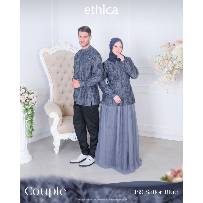 Jual Couple 189 sailor blue baju couple muslim ethica terbaru 2024 baju