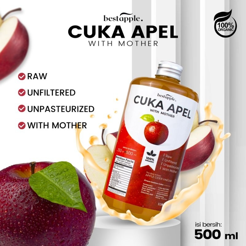 Jual Best Honey Cuka Apel With Mother Original Apple Cider Tanpa ...