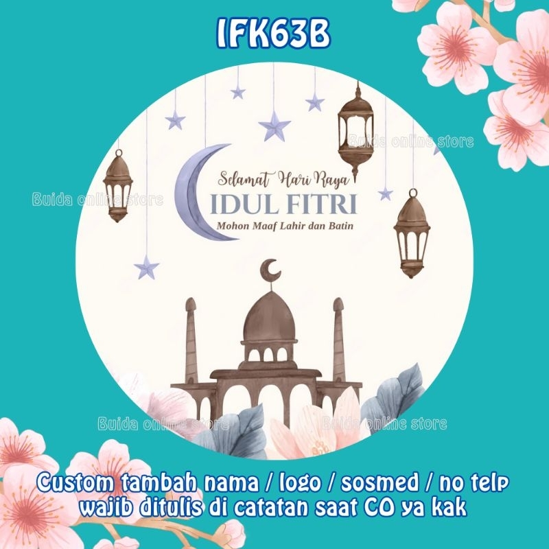 Jual Stiker / Hangtag / Kartu Ucapan Selamat Hari Raya Idul Fitri Mohon ...