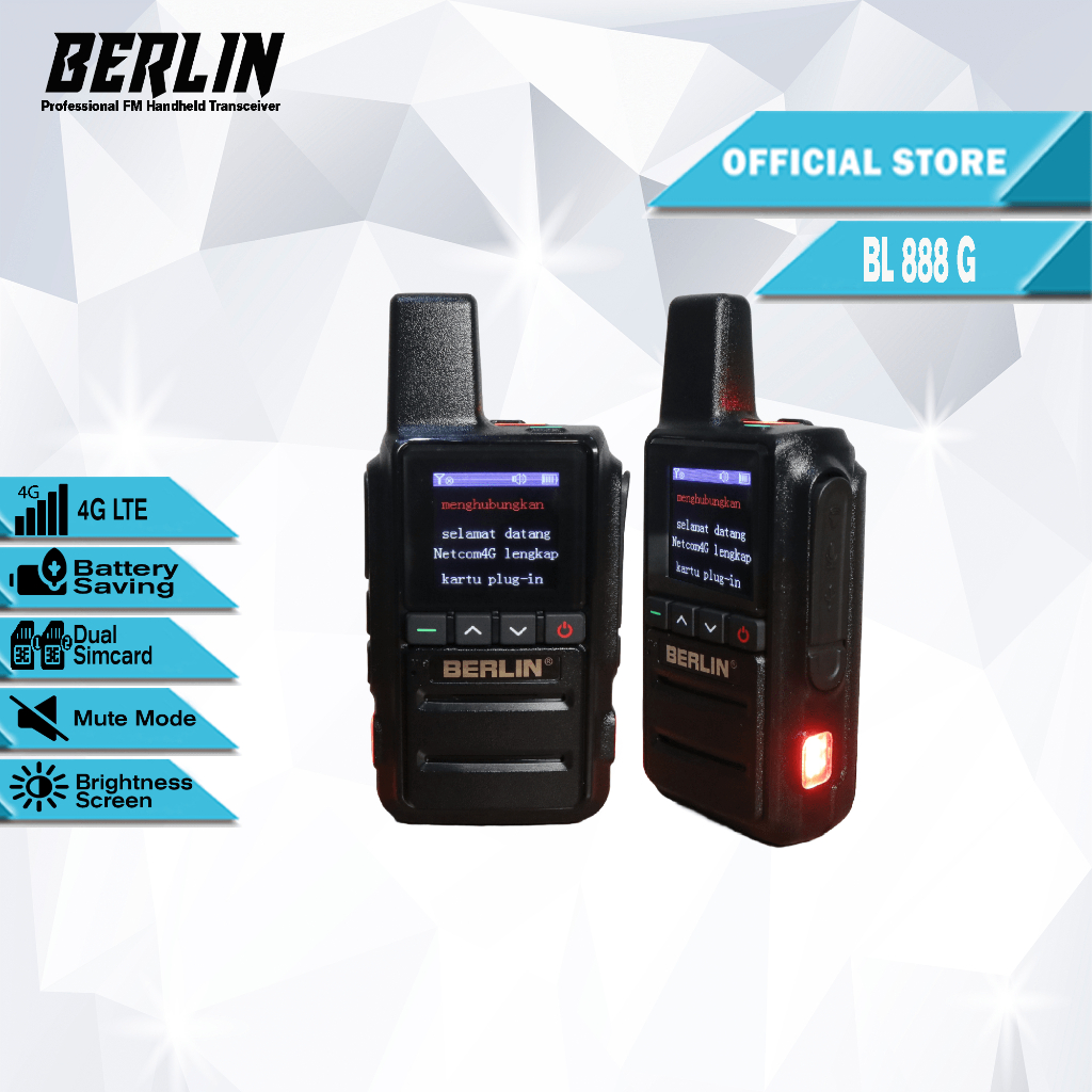 Jual HT POC 4G BERLIN BL - 888'G sim card mobile network walkie talkie ...