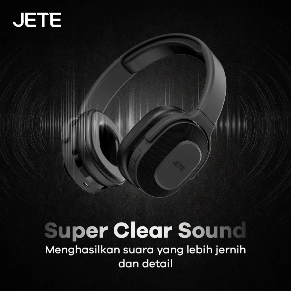 Headset Bluetooth JETE SX3 Super Bass 40 Jam Play Time BT V5.2 - Garansi 2th