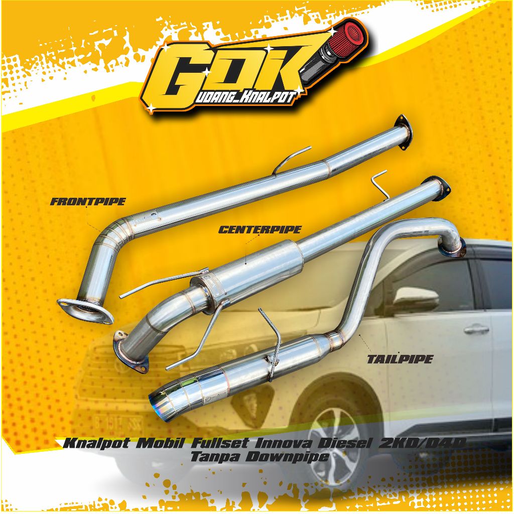 Jual Knalpot Mobil Fullsystem Innova Diesel 2KD/Non VNT, Reborn 2GD/VRZ ...