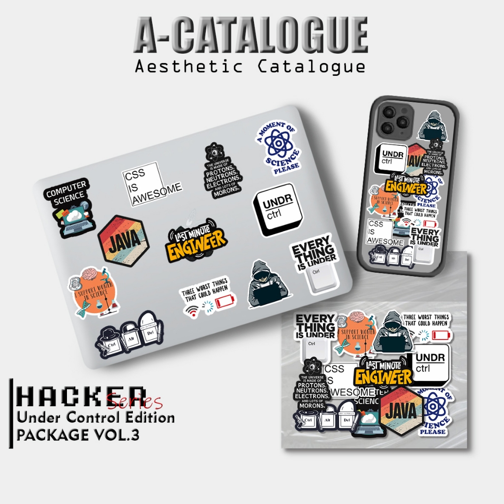 Jual Sticker Aesthetic Waterprooft Hacker IT Coding Laptop HP Series ...