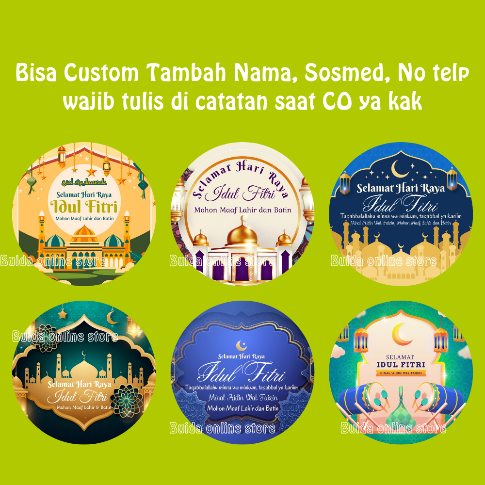 Jual Stiker / Hangtag / Kartu Ucapan Selamat Hari Raya Idul Fitri Mohon ...