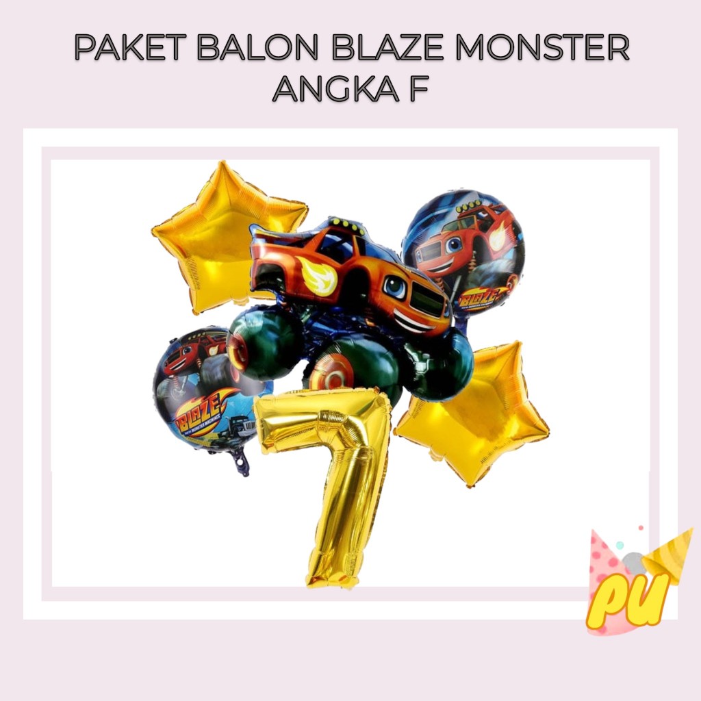 Jual Paket Balon BLAZE AND THE MONSTER MACHINES Angka F / Dekorasi ...