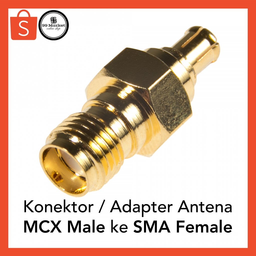 Jual Konektor MCX Male To SMA Female Adapter Antena Connector RTL SDR