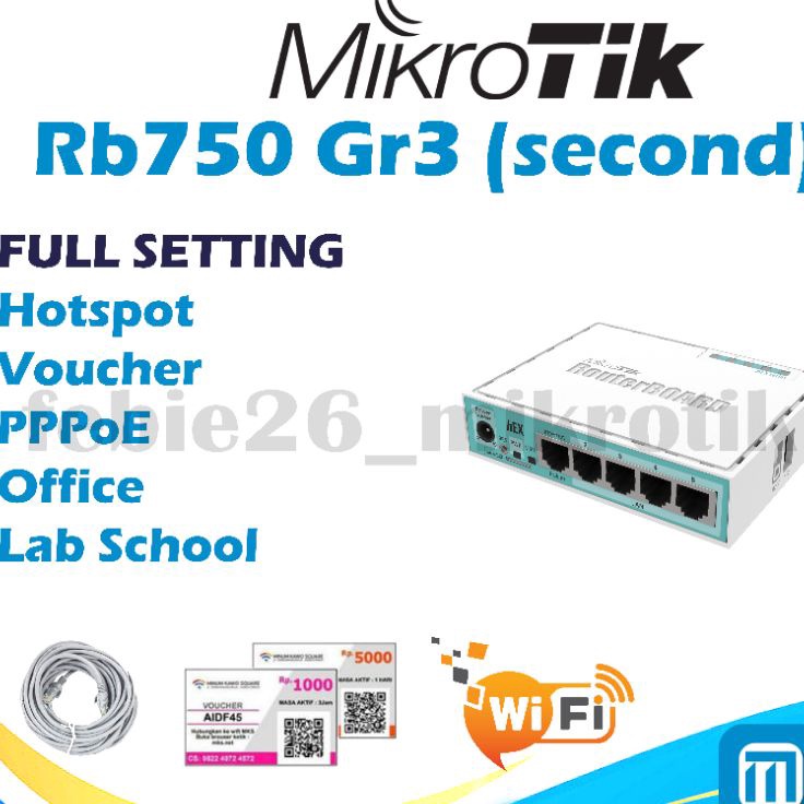 Jual Mega Mikrotik Rb75 Gr3 Full Setting Hotspot Voucher Pppoe Server