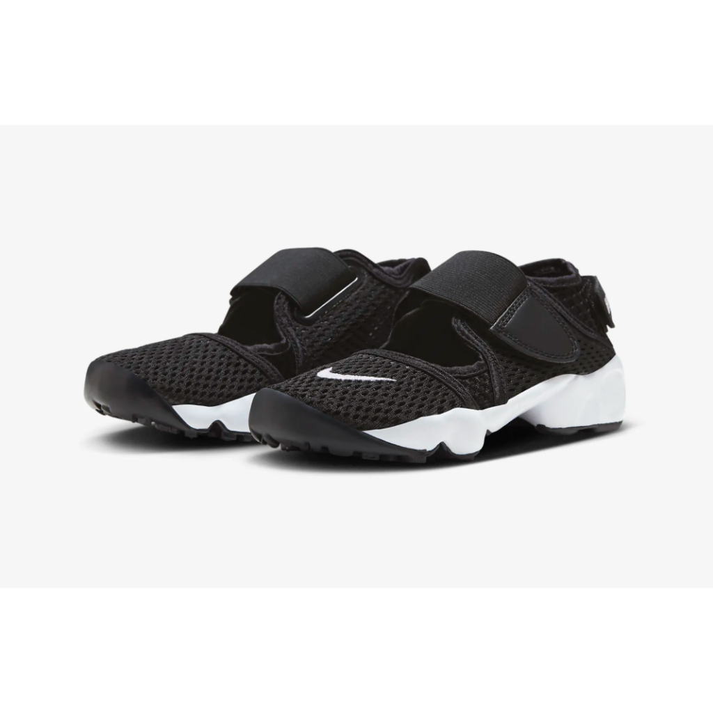 Sepatu Sandal Anak Nike Kids Rift Black White GS 100 Original Resmi