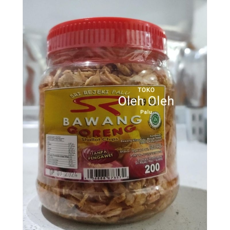 Jual Bawang Goreng Sri Rejeki Palu - Toples 200gr | Shopee Indonesia