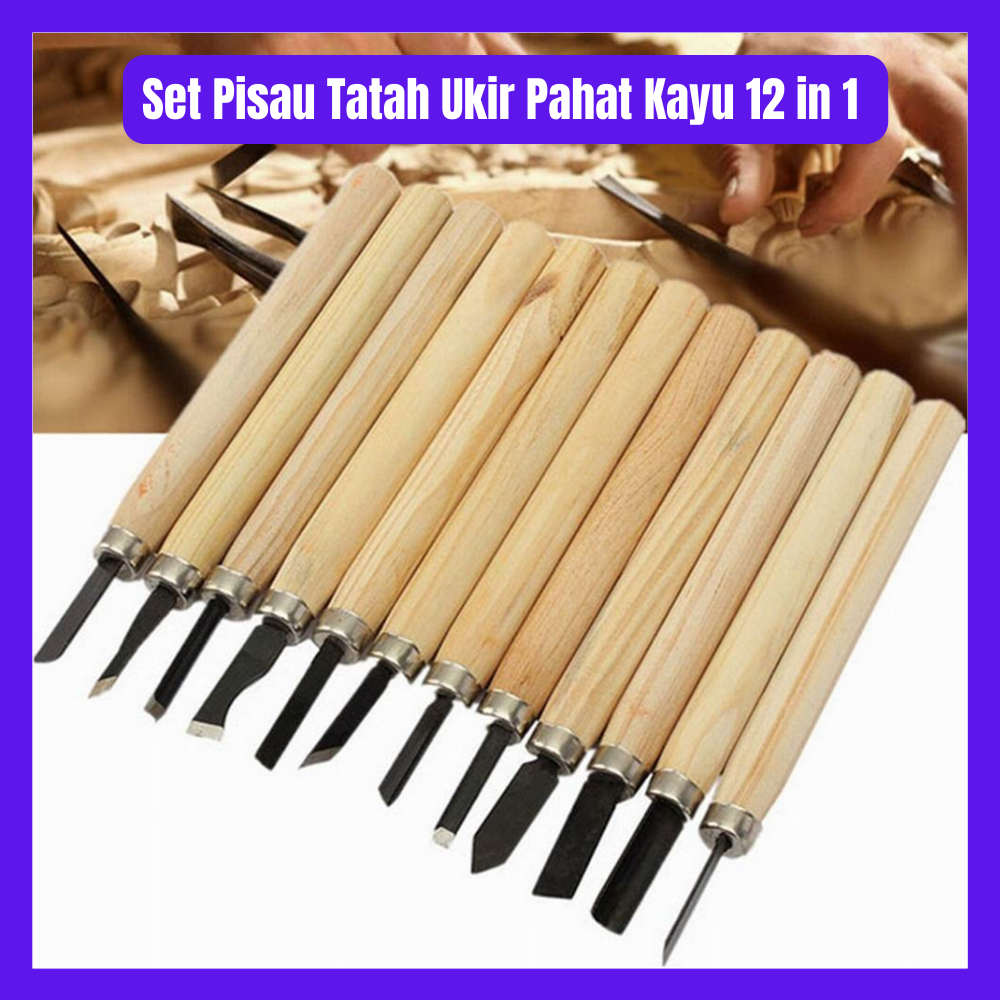 Jual Set Pisau Tatah Ukir Pahat Kayu In Wood Carving Art Knife Set Pisau Ukir In Alat