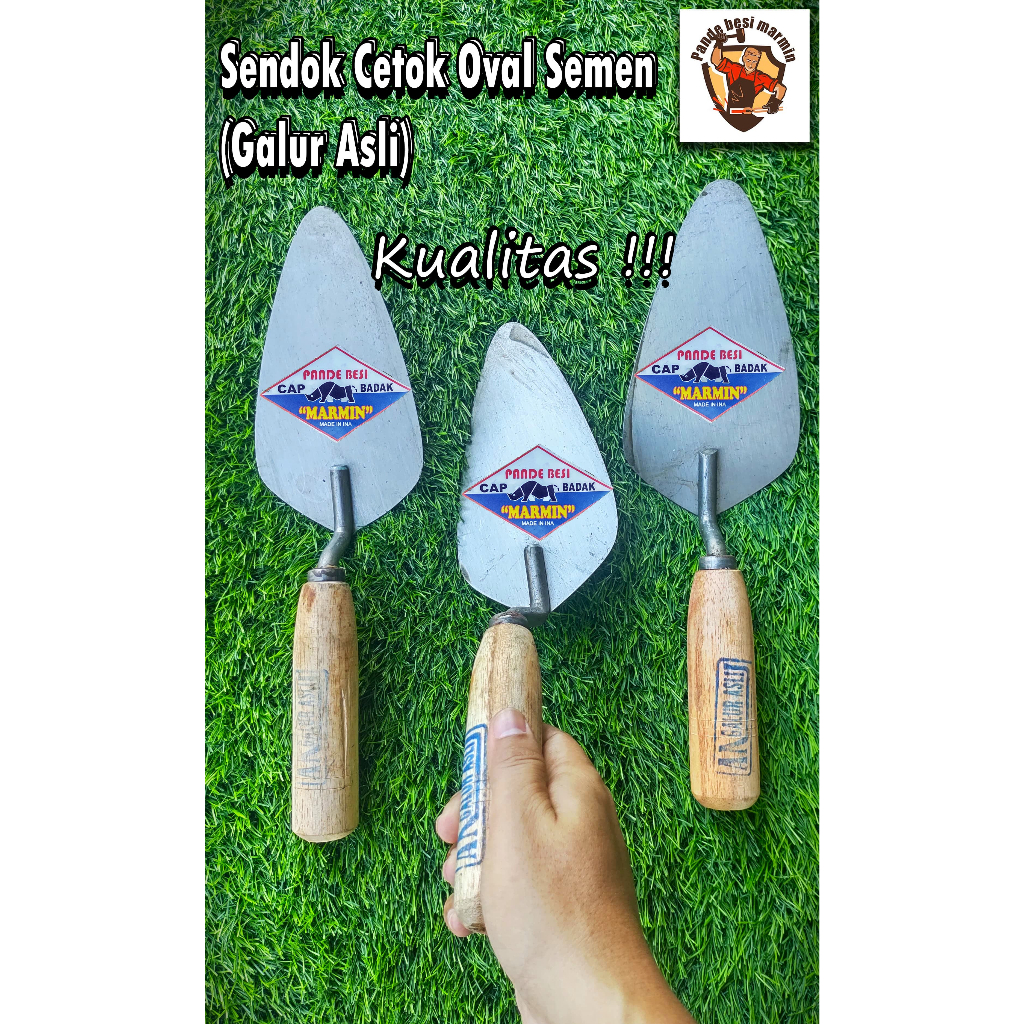 Jual Sendok Cetok Semen Oval Galur Asli Baja Asli Pande Besi Marmin Shopee Indonesia 7013