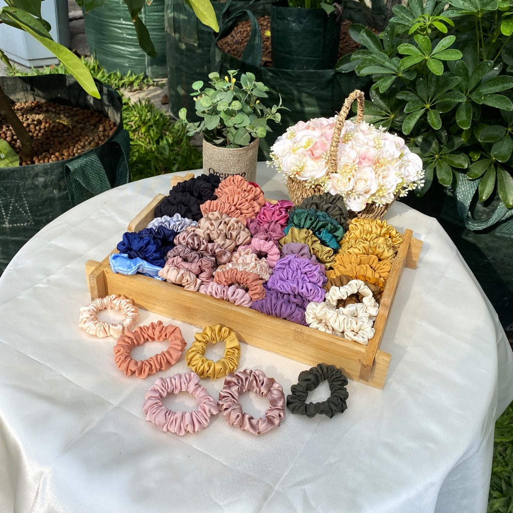 Jual 4 pcs/Set Mini Scrunchie | Tiny Scrunchie | Ikat Rambut Mini ...