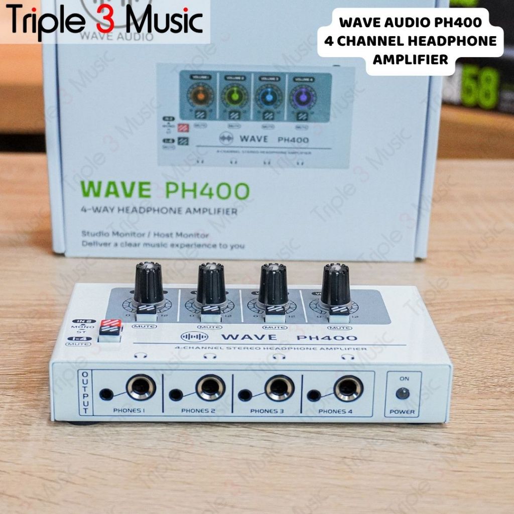 Jual WAVE PH400 PH400 Amply Headphone 4 Channel with adaptor ORIGINAL ...