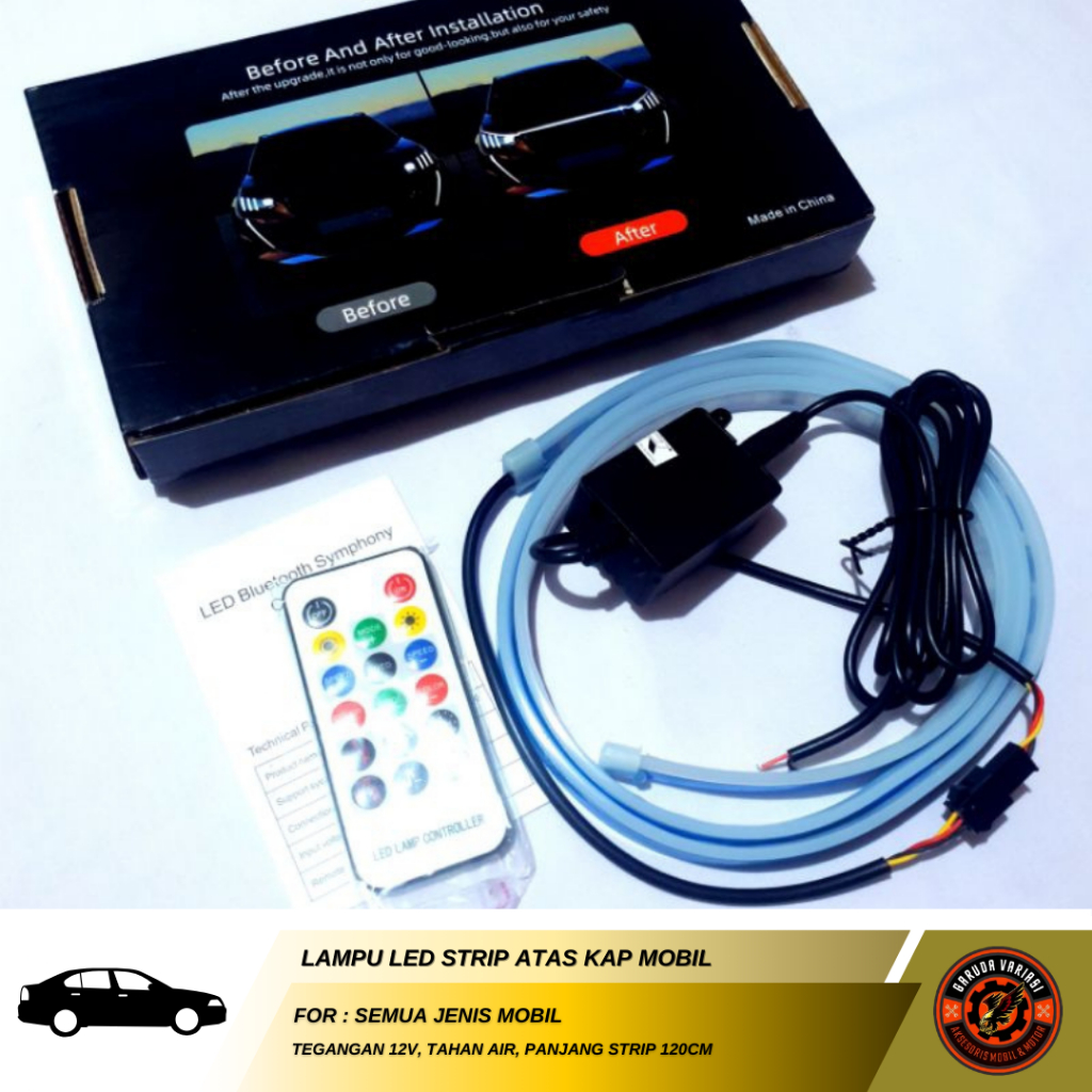Jual Lampu LED Kap Mesin Mobil Strip Atas RGB Car Hood Light | Shopee ...