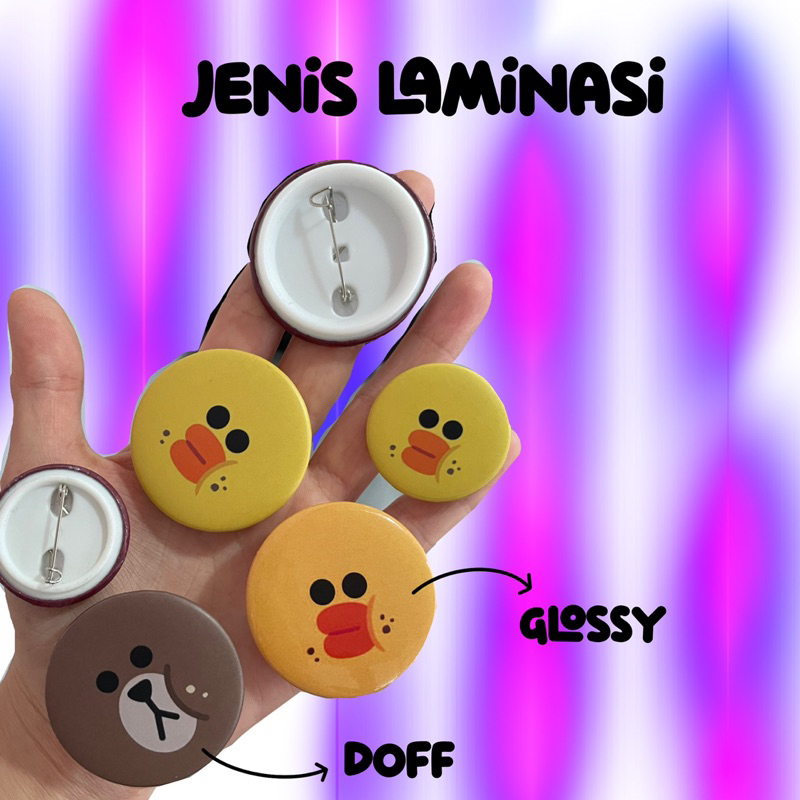 Jual Pin Custom Bulat / Pin glitter / pin glossy / pin doff | Shopee ...