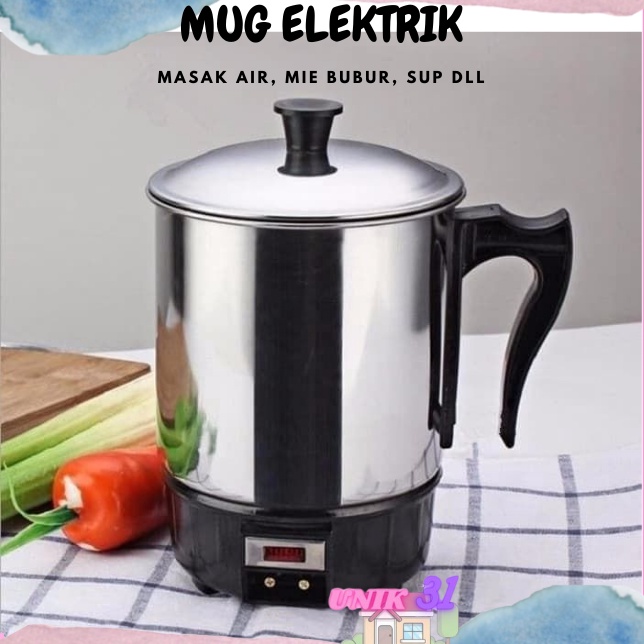 Jual DVa Mug Electric Heating Cup Panci Listrik Pemanas Air Stainless Teko Masak Travel Elektrik