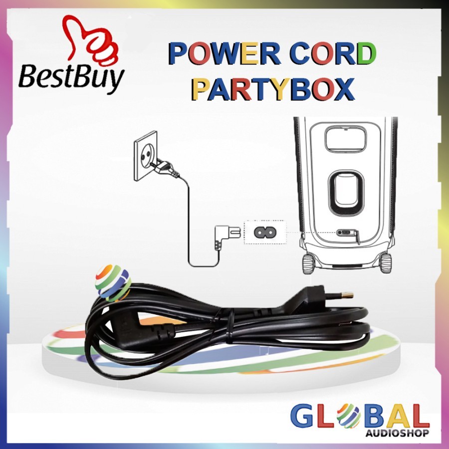 Jual Power Cord JBL Partybox on the go 1000 310 710 encore essential ...