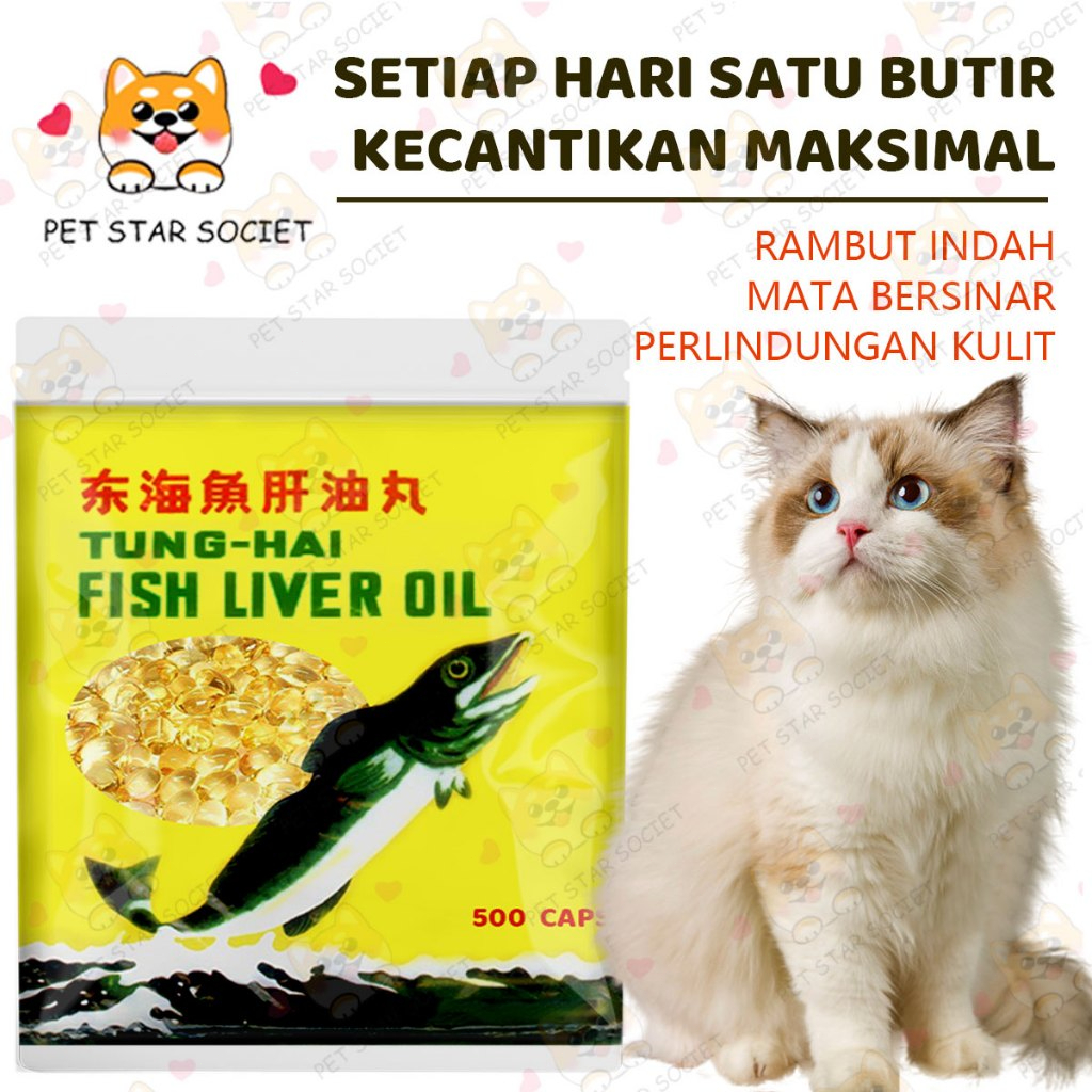 Jual Minyak Ikan Tung Hai TungHai Liver Fish Oil 500 Kapsul Kucing