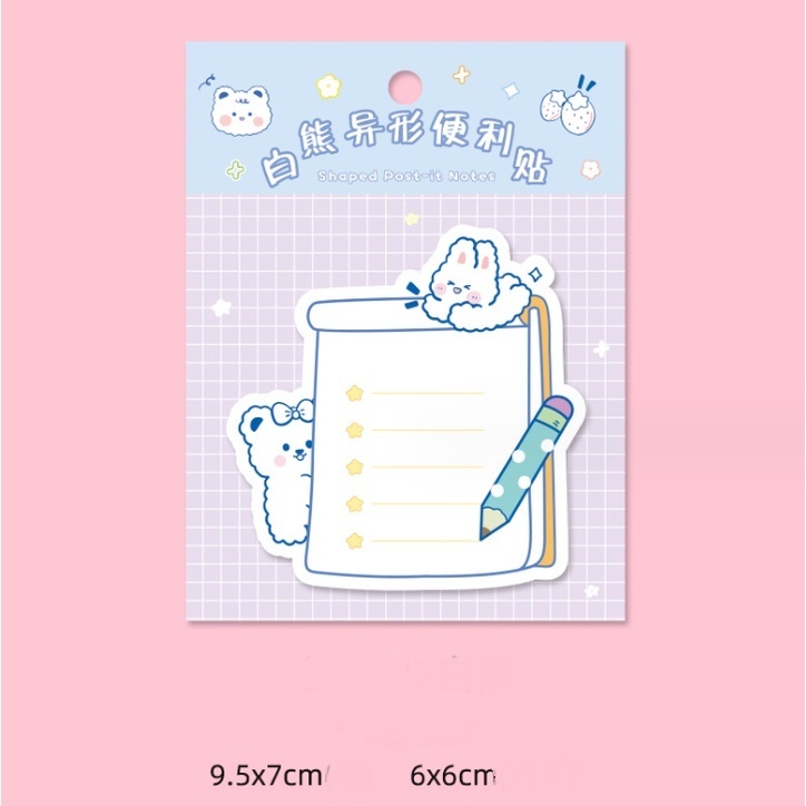 Jual MURMURE I STICKY NOTES SPECIAL CARTOON SHAPED MEMO NOTE | Shopee ...