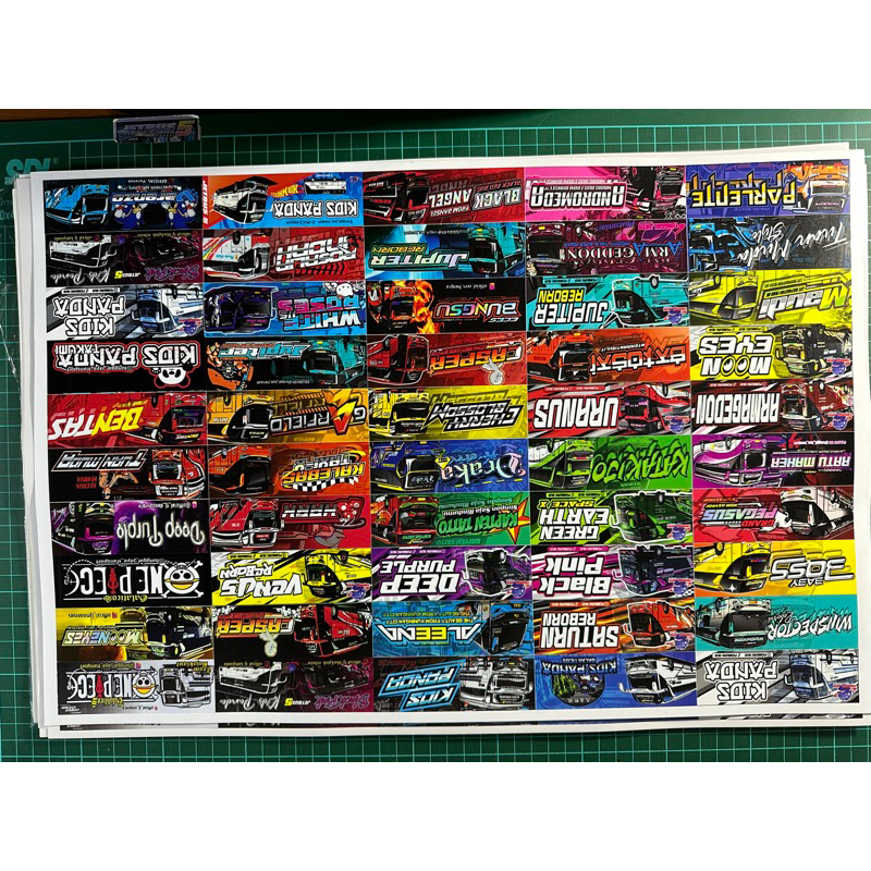 Jual 50 Pcs STICKER BUS BASURI PANJANG VINYL | Shopee Indonesia