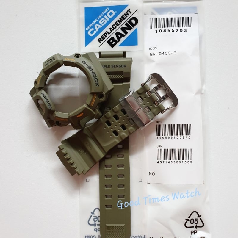 PAKET STRAP BEZEL G-SHOCK GW-9400-3 GW 9400 Casio Original