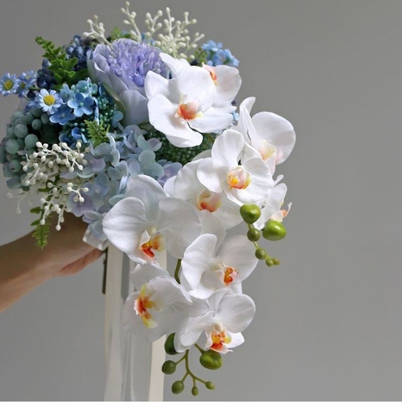 Jual Bouquet Bunga wedding lamaran custom bucket bunga anggrek bunga ...