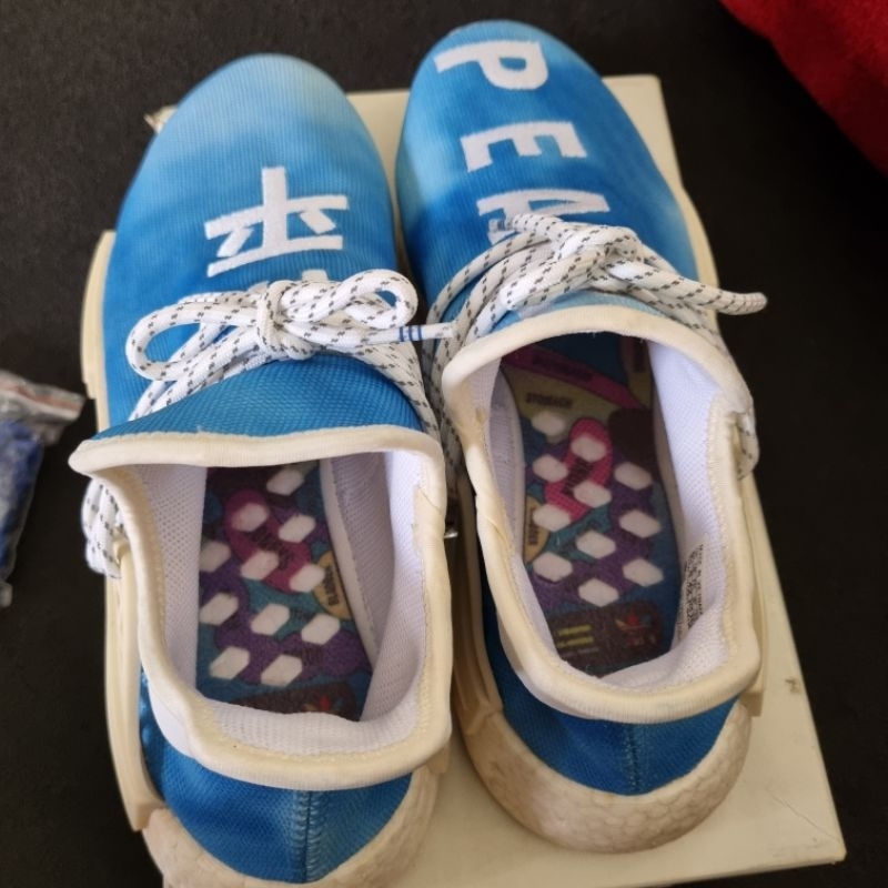 adidas gazelle silver green womens Adidas Pharrell NMD HU China Pack Peace (Blue)