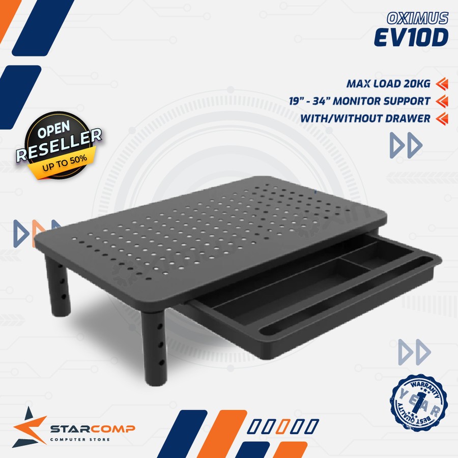 Jual OXIMUS EV10 / EV10D Laptop Monitor Stand Riser Alas Meja Serbaguna ...