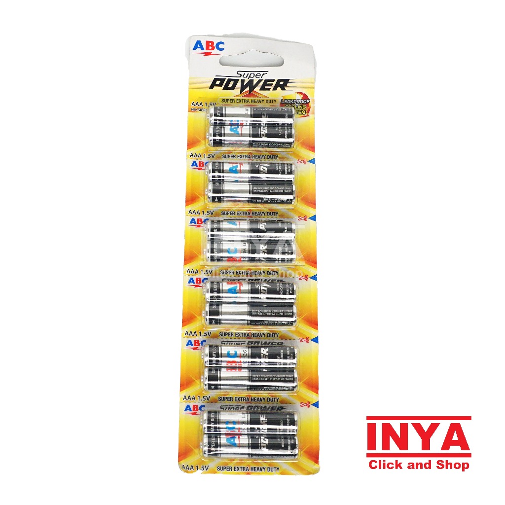 Jual Baterai ABC Super Power R03 Size AAA 1.5V PACK isi 12pcs - Battery ...