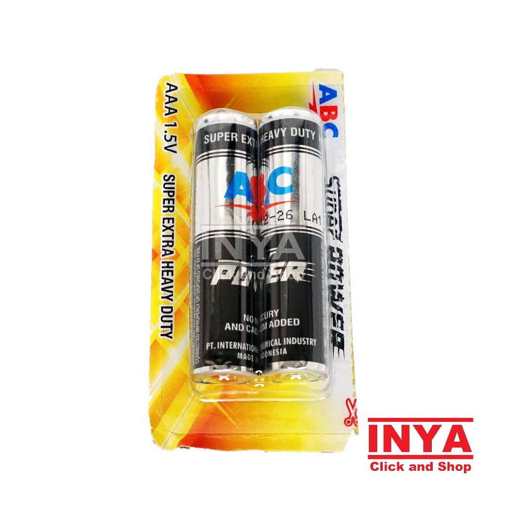 Jual Baterai ABC Super Power R03 Size AAA 1.5V 2pcs - Battery | Shopee ...