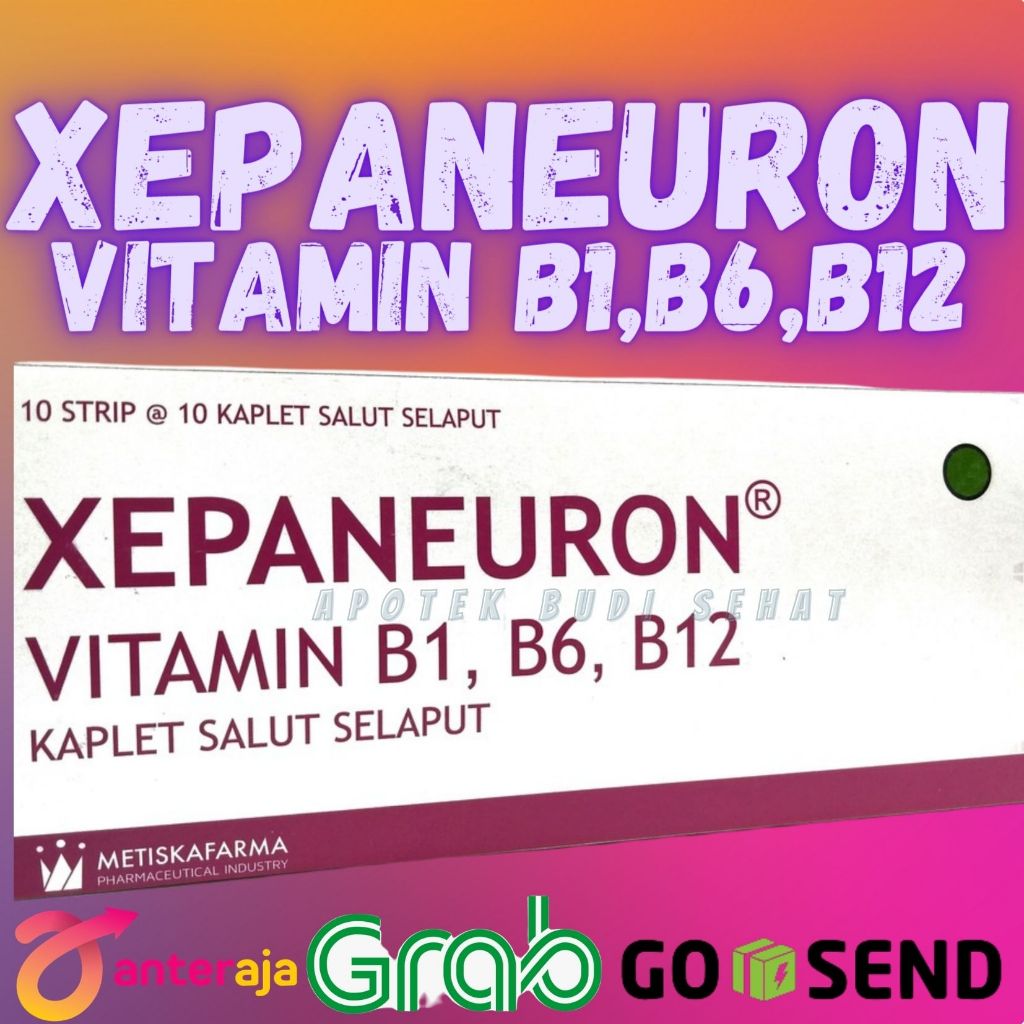 Jual Xepaneuron Vitamin B1 B6 B12 strip isi 10 tablet Kesemutan Pegel