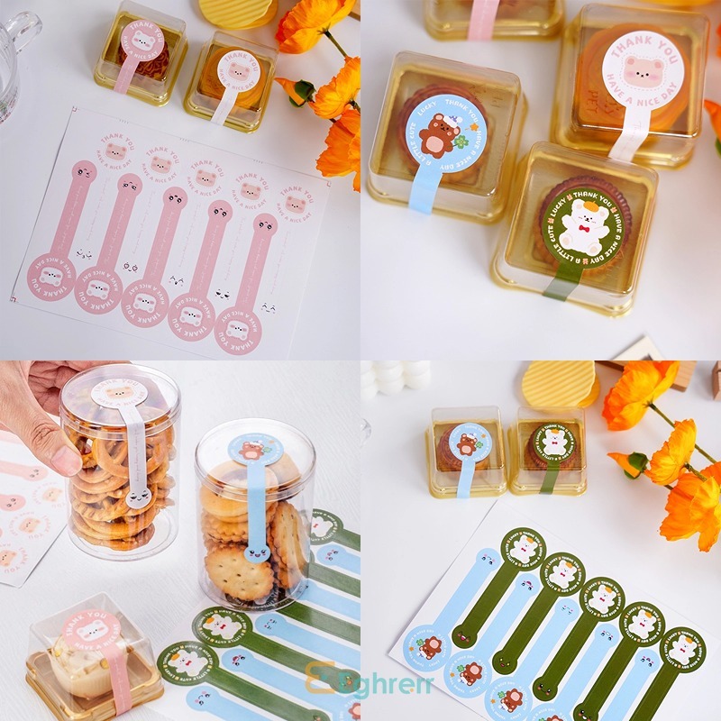 Jual Eghrerr 100 PCS Stiker Terima Kasih Bubuk Thank You Sticker ...