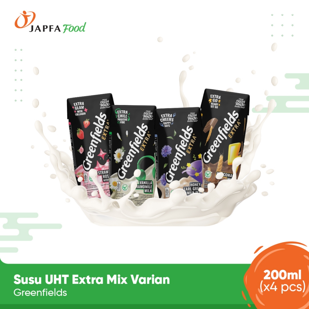 Jual Susu Greenfields UHT Extra Mix Variant 200ml - Paket Bundling isi ...