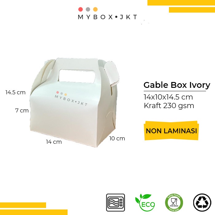 Jual Gable Box Hampers Lebaran Souvenir Gift Pack Ivory Putih X X Shopee Indonesia