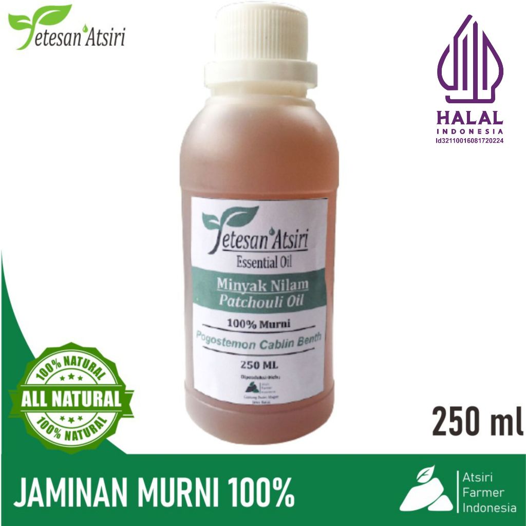 250ml minyak atsiri nilam murni 100% patchouli pure essential oil 100%  penyulingan tanpa campuran