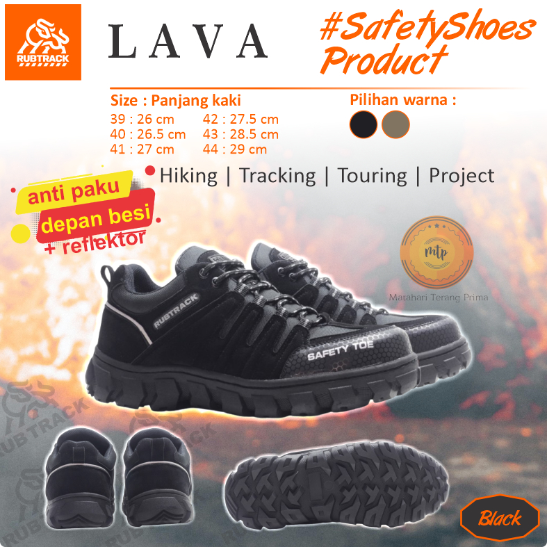 Jual RUBTRACK LAVA Man Series Sepatu Safety Shoes Ujung Besi Anti Air ...