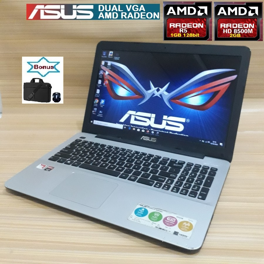 Jual LAPTOP GAMING ASUS X555 DUAL HARDIS DOBEL VGA RAM 8GB SSD 128GB ...