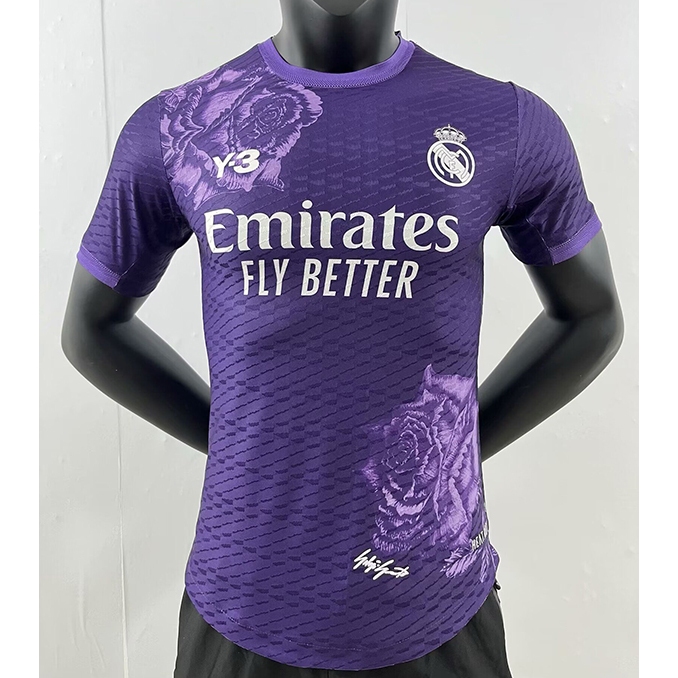 Jual ( PLAYER VERSION ) JERSEY SEPAK BOLA MADRID Y3 UNGU 2024 2025