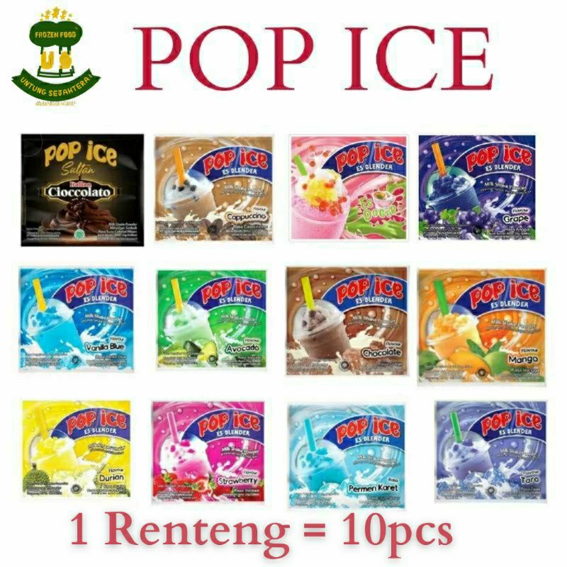 Jual Pop Ice Renteng Minuman Dengan Serbuk Pop Ice Blend Minuman Rasa