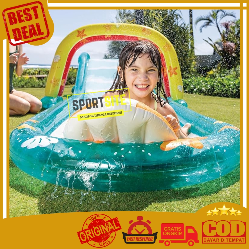 Jual Intex Racing Surfing Water Sprayer Fun Slide with 2 Surf Riders ...