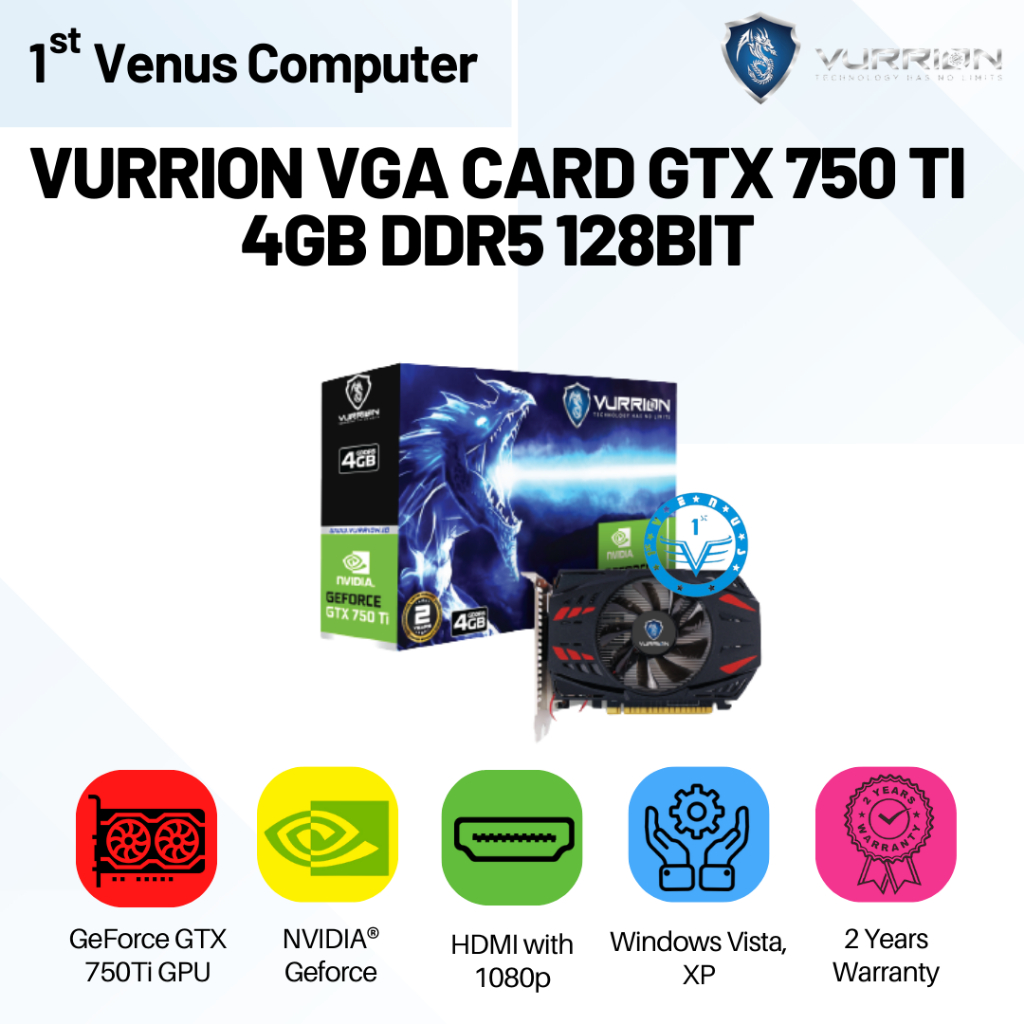 Jual VURRION VGA CARD GTX750 TI 4GB DDR5 128BIT VGA GTX 750 TI DDR5 ...