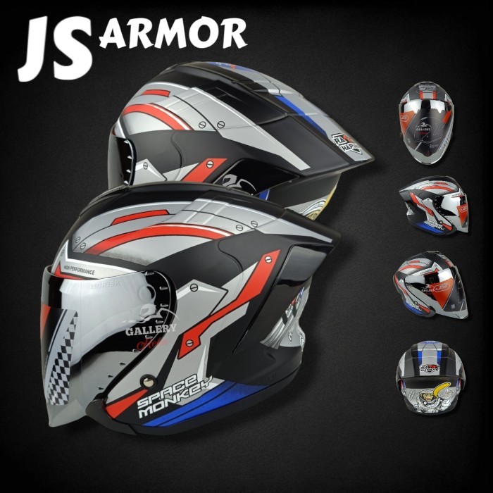 Jual Helm Js Armor Star Single Visor Shopee Indonesia