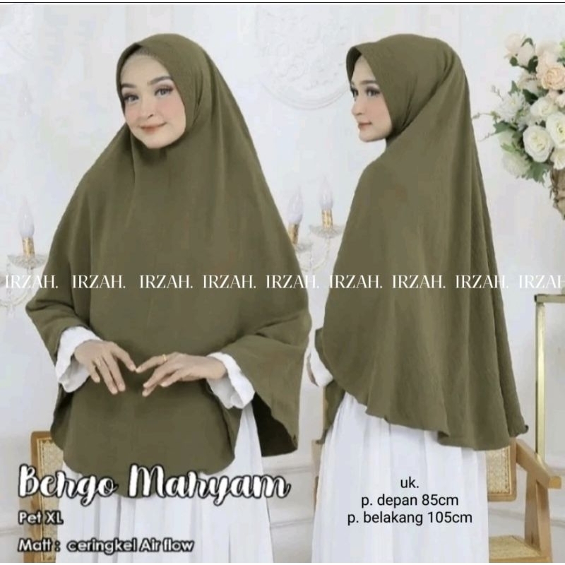 Hijab Crinkle Jumbo XL Ped || Bergo Jumbo Instan Cringkel Airflow || Jilbab Syari Cringkle Airflow