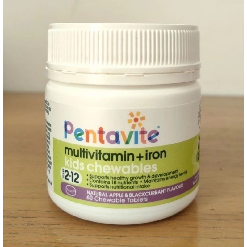 Jual Pentavite - Multivitamin + iron kids chewables - 60 tablets ...